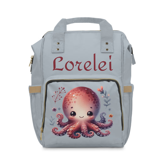 "Opulent Octopus: Personalized Diaper Bag"